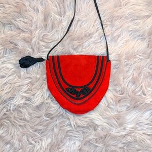 VINTAGE Sharif Red Cross Body Bag NWT